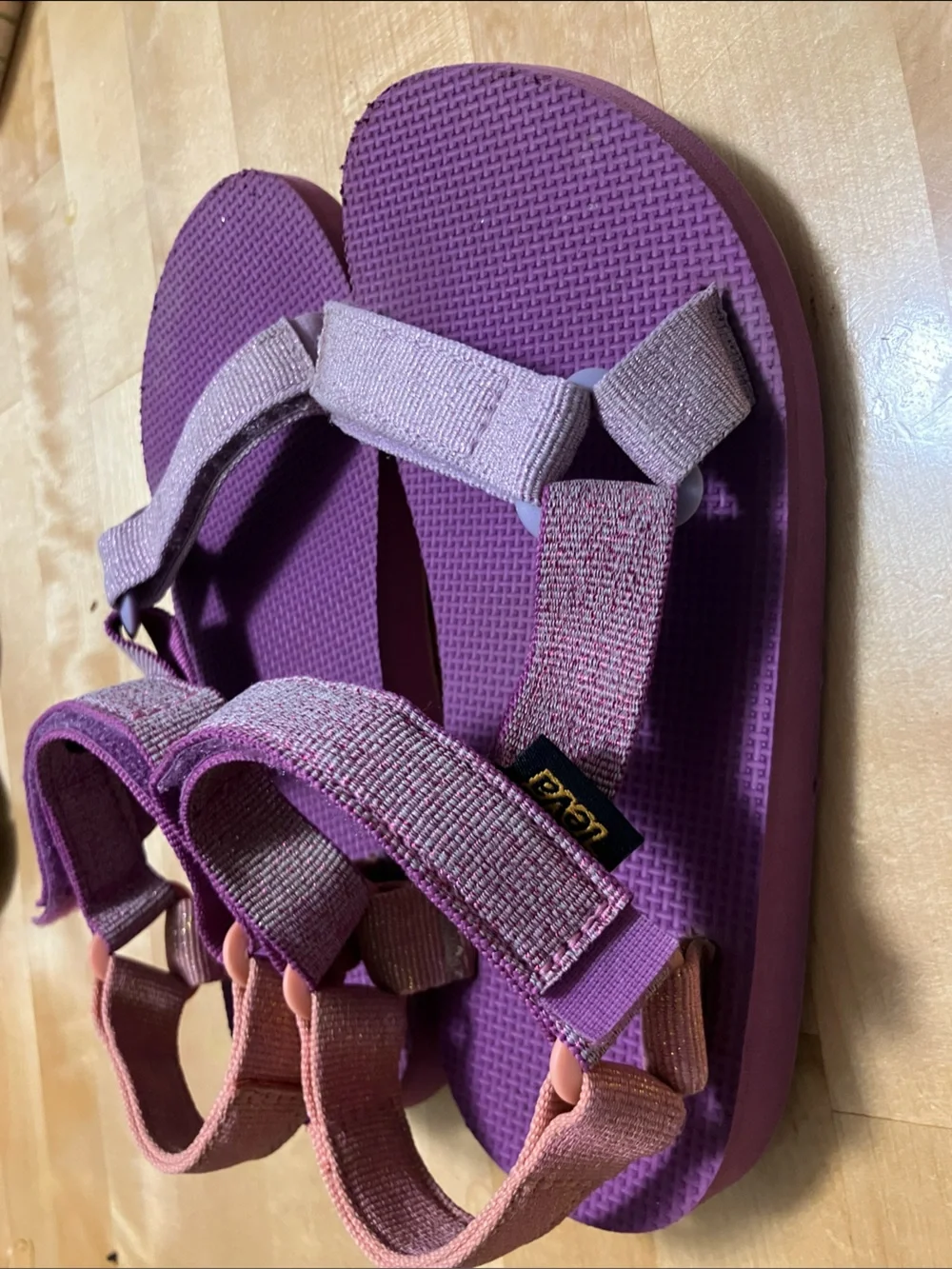 Teva Kids Purple and Pink Adjustable Strap Sandals